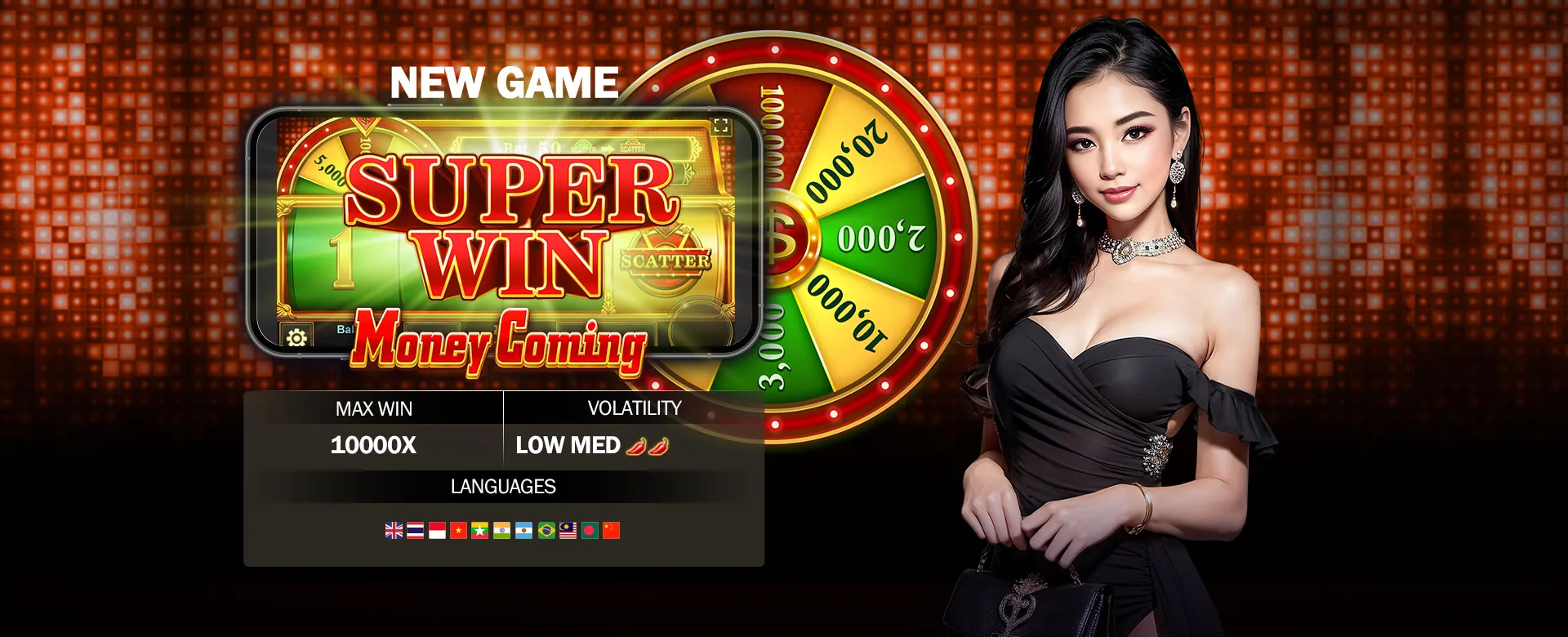 A vibrant 777 slot machine with a glowing jackpot and gold coins